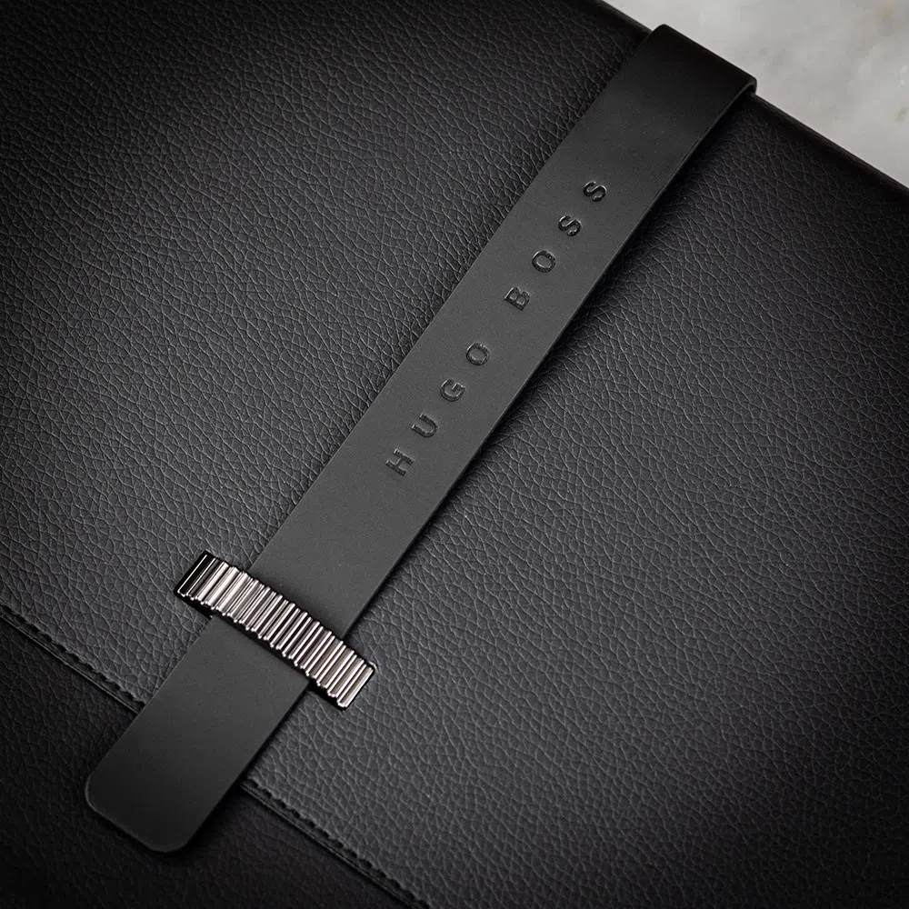 Hugo Boss Illusion Gear A4 Folder – Black - Image 2